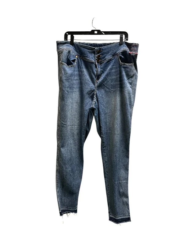 Ethnic Style Jeans Boyfriend By Lane Bryant In Blue Denim, Size: 20