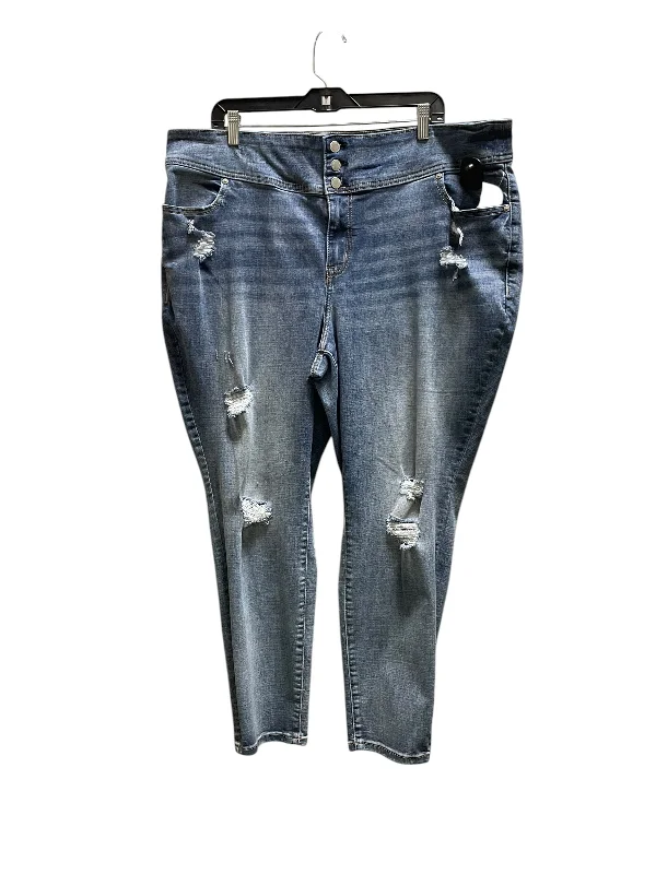 French Style Jeans Boyfriend By Lane Bryant In Blue Denim, Size: 24