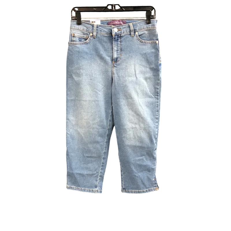 Breezy Outfits Jeans Cropped By Gloria Vanderbilt In Blue Denim, Size: 4