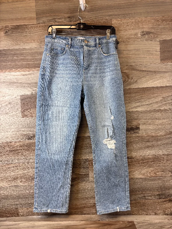 High-quality Fabrics Jeans Cropped By Loft In Blue Denim, Size: 4