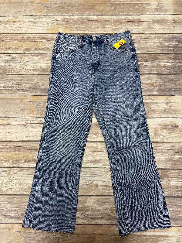 Casual Chic Wear Jeans Flared By Kensie In Blue Denim, Size: 8