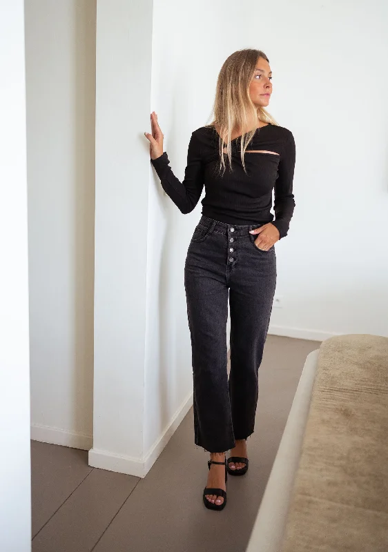 Casual Comfort Wear Jeans Frenchy - gris