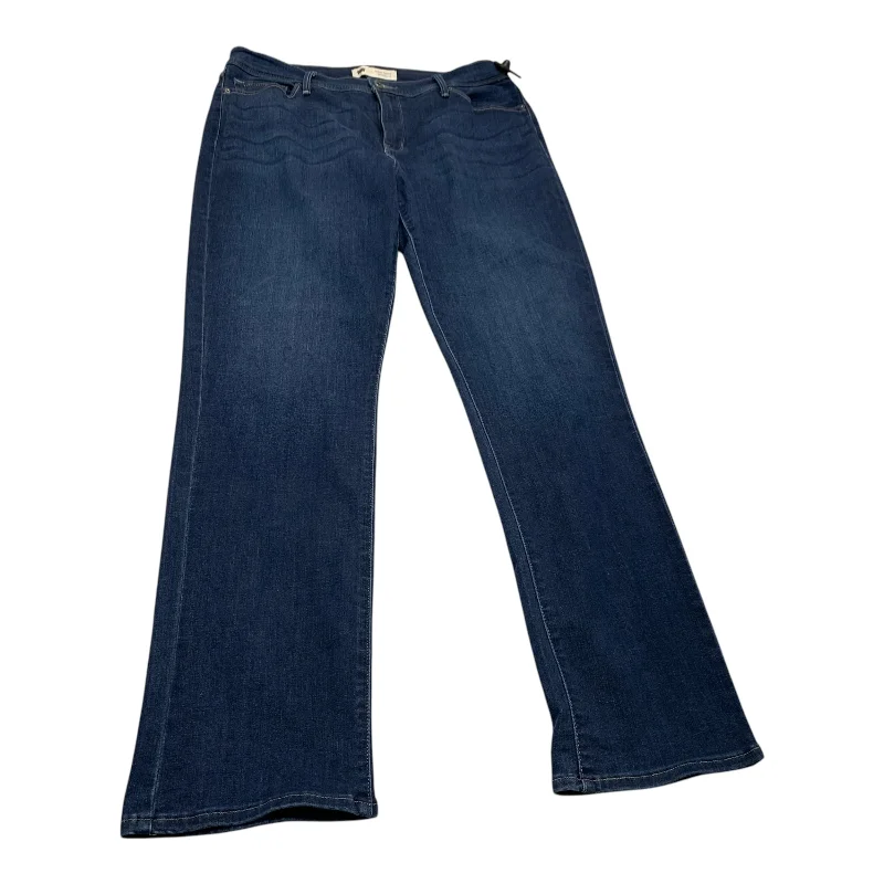 Designer Style Jeans Skinny By Levis In Blue Denim, Size: 16