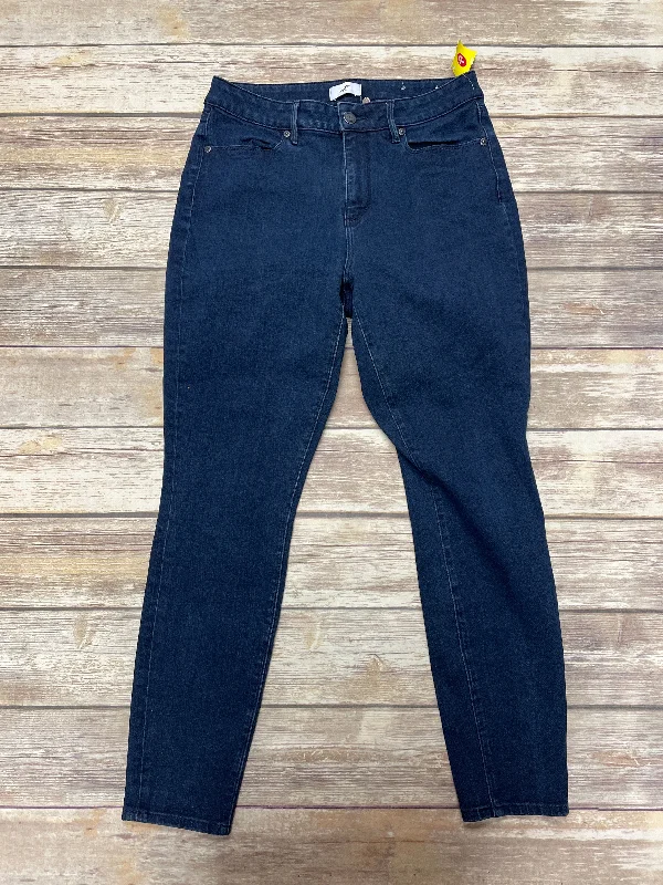 Stylish Comfort Jeans Skinny By Loft In Blue Denim, Size: 10