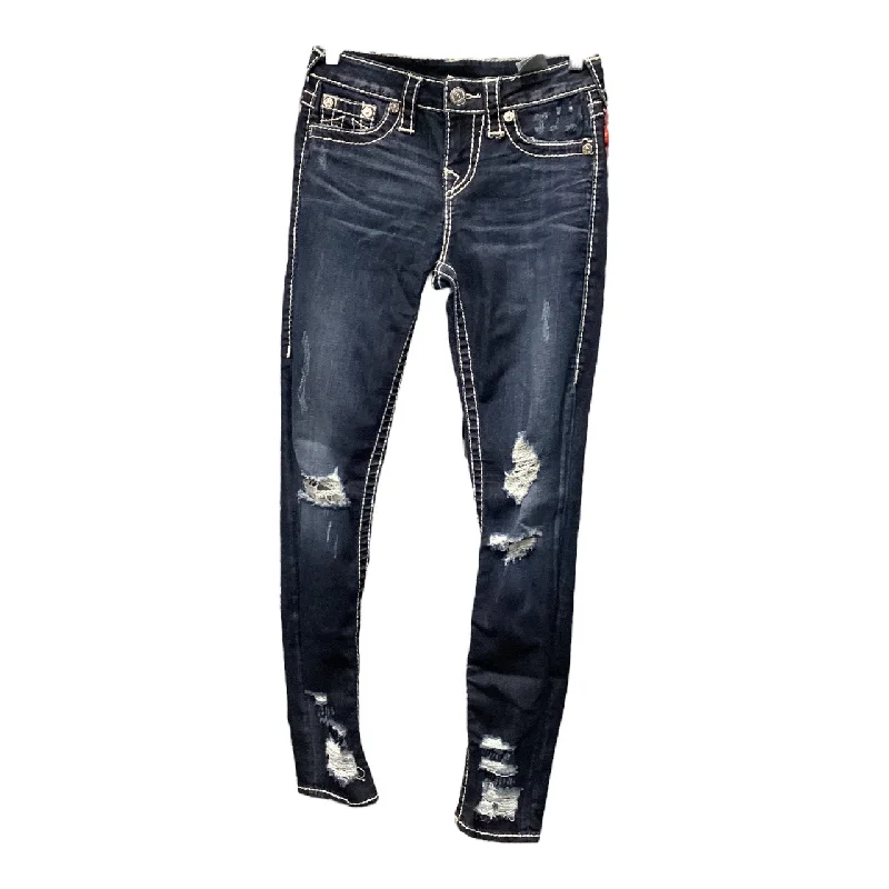 Exquisite Fabrics Jeans Skinny By True Religion In Blue Denim, Size: 2