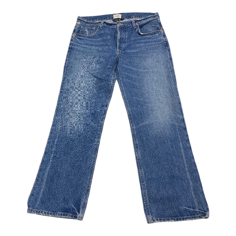 Thin Design Jeans Straight By Citizens Of Humanity In Blue Denim, Size: 6