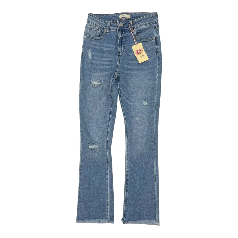 Easygoing Fashion Jeans Straight By Entro In Blue Denim, Size:S