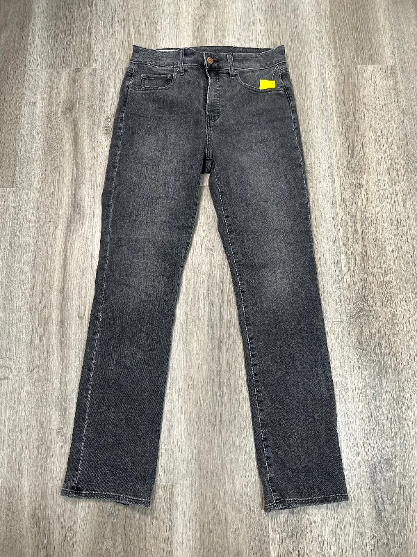 Romantic Temperament Jeans Straight By Gap In Black Denim, Size: 4