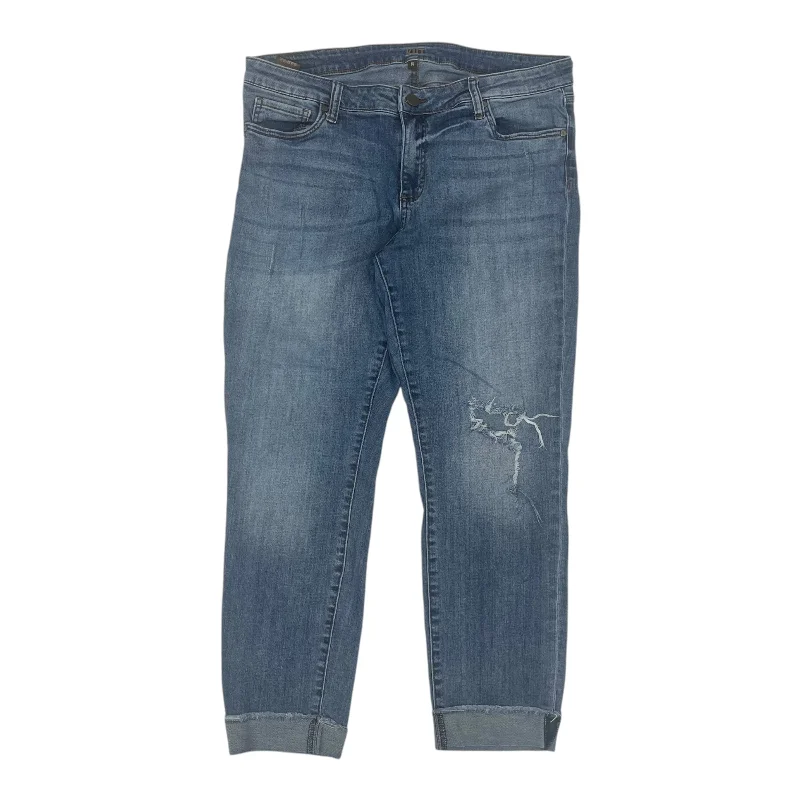 Smart Comfort Wear Jeans Straight By Kut In Blue Denim, Size:14