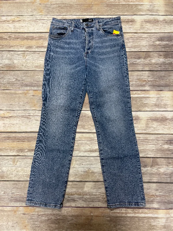 Effortless Wear Jeans Straight By Kut In Blue Denim, Size: 6