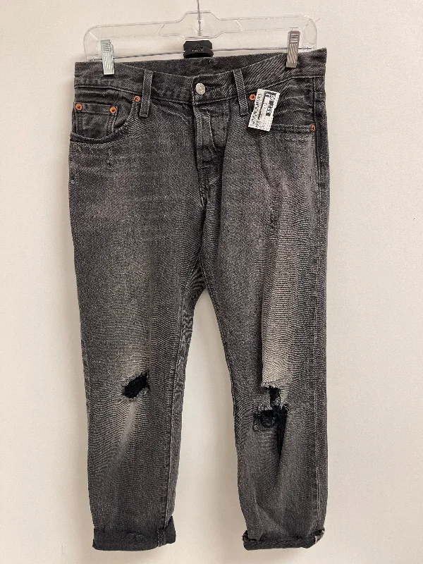 Jeans Straight By Levis In Black, Size: 2