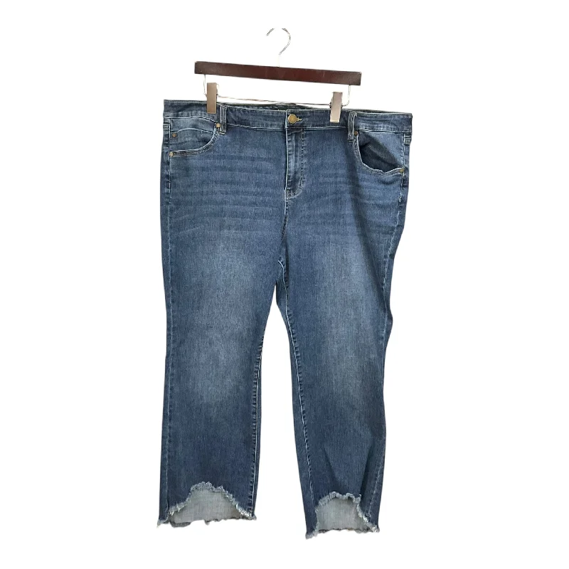 Body Design Jeans Straight By Liverpool In Blue Denim, Size: 22