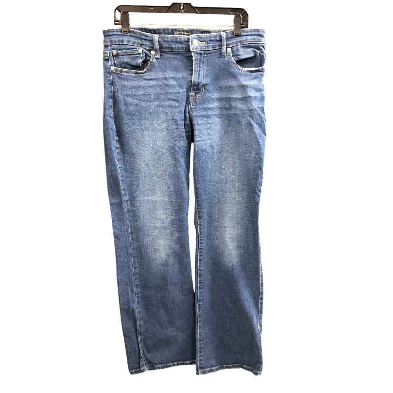 Easy Chic Wear Jeans Straight By Lucky Brand In Blue Denim, Size: 14
