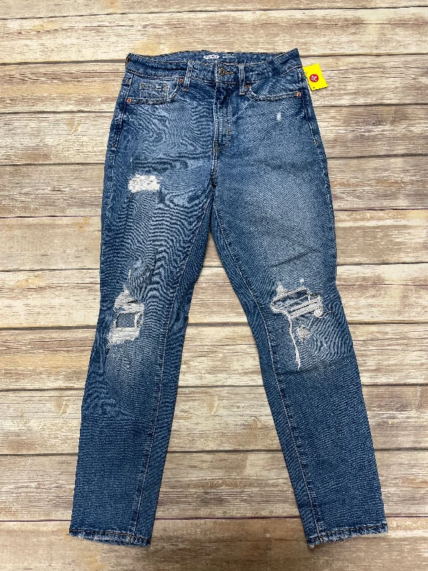 Exquisite Tailoring Jeans Straight By Old Navy In Blue Denim, Size: 4