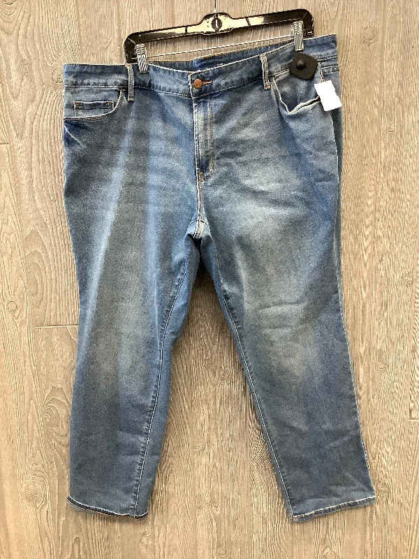 Relaxed Weekend Wear Jeans Straight By Old Navy In Blue, Size: 22