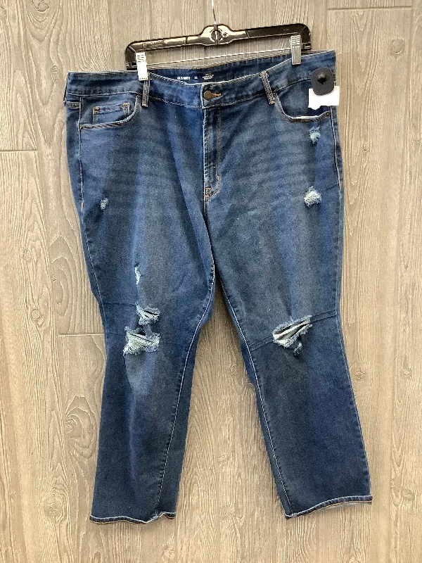 Trendy Comfort Wear Jeans Straight By Old Navy In Blue, Size: 22