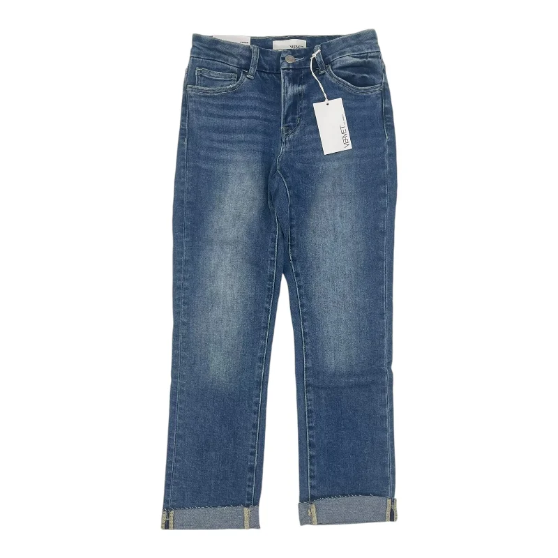 Easy Chic Jeans Straight By Vervet In Blue Denim, Size:2