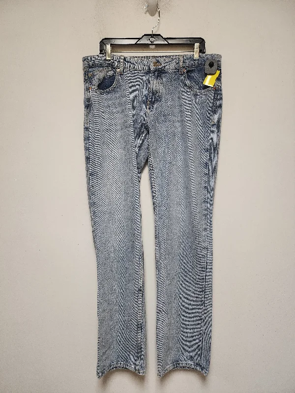 Elegant Design Jeans Straight By Zara In Blue Denim, Size: 10