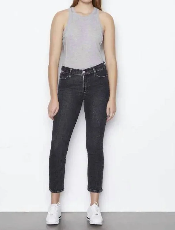 Free And Casual Le High Straight Jean In Edgey