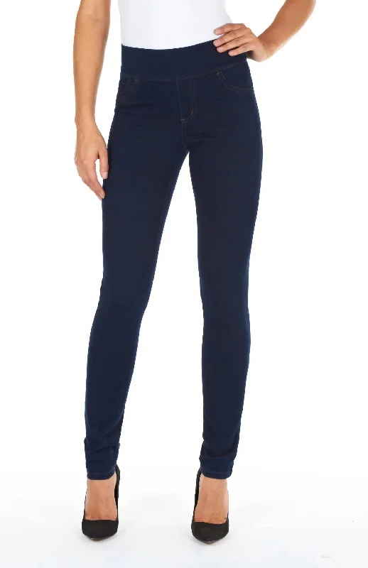 Beautiful Romance Love Pull-On Slim Ankle Jegging In Indigo