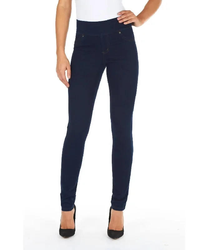 Fresh And Natural Love Pull-On Slim Jeggings In Indigo