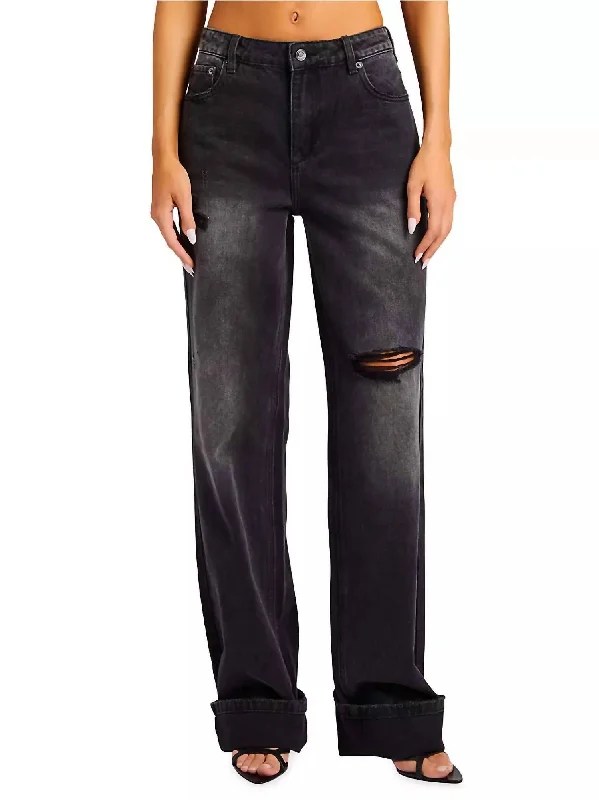 Elegant Dressing Margot Cuffed Jean In Black