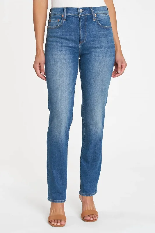 Elegant Wear Monroe High Rise Cigarette Jean In Leon