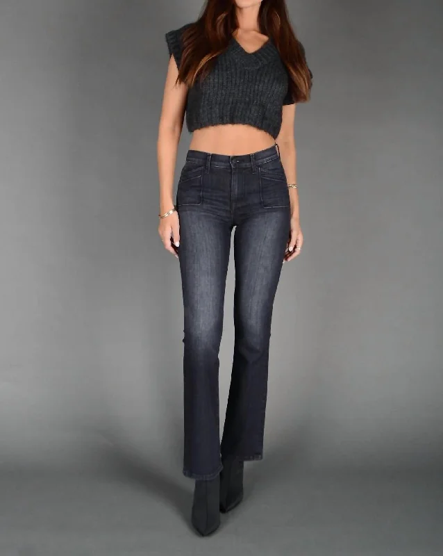 Floral Prints Sahara Boot Cut Denim In Pompeii