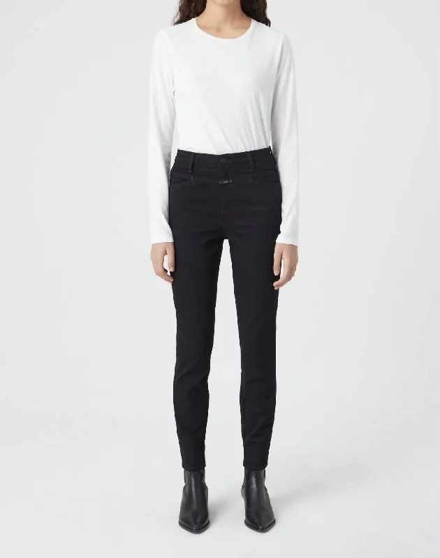 Chic Outfits Skinny Pusher Jeans In Black