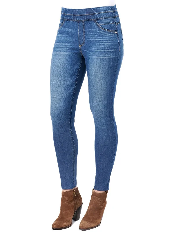 Effortless Comfort Womens Denim Stretch Ankle Jeans