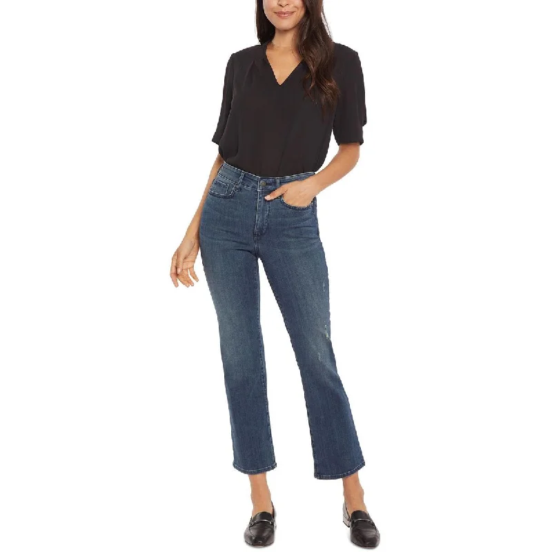 Elegant And Elegant Womens Denim Stretch Straight Leg Jeans