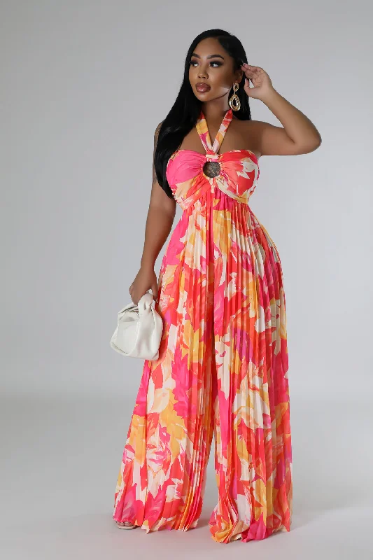 Weekend Comfort Leaf For Vacation Jumpsuit
