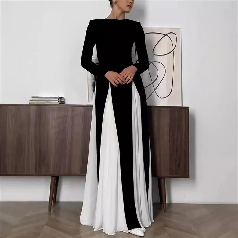 Warm Layers Desbo Statement Formal Maxi Dress