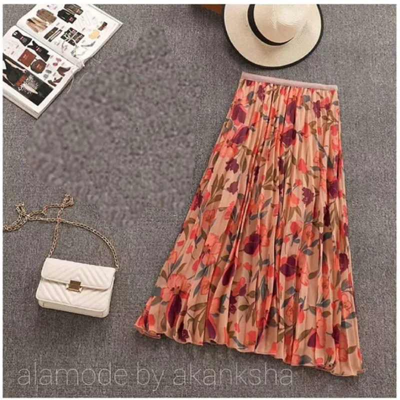 Soft Textures Floral Glam Skirt
