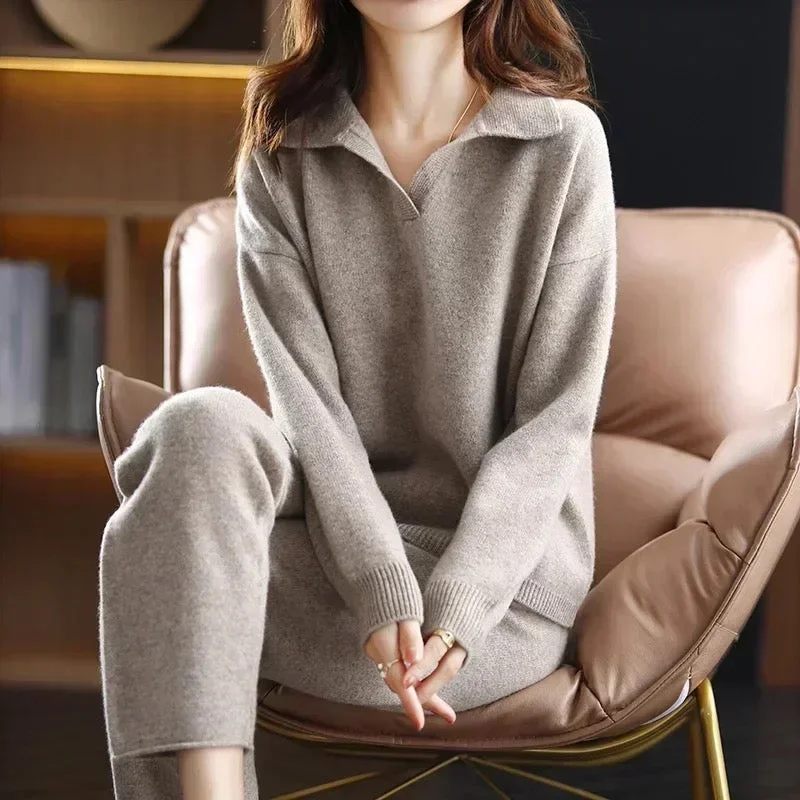 Soft Textures Horret Luxe Winter Coord Set - Tracksuit