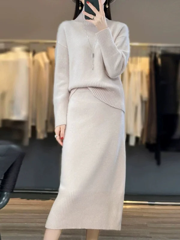 Cozy Pants Kiley Winter Coord Set - Set of Sweater and Skirt