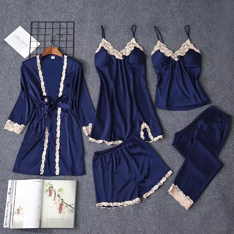 Light And Breathable Luxury Lace 5 Piece Nightsets