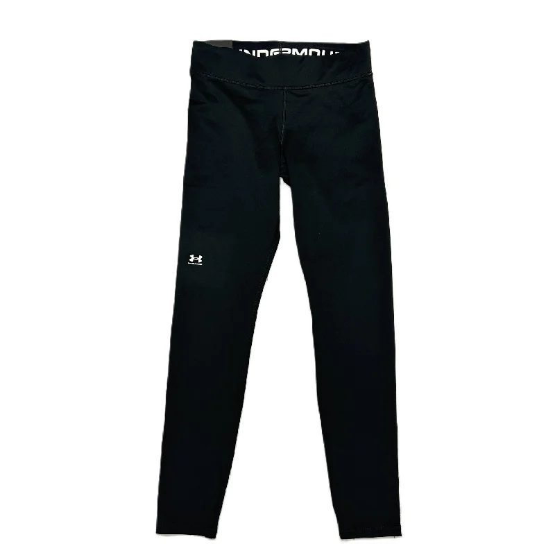 Elegant Comfort Black Athletic Leggings By Under Armour, Size: M