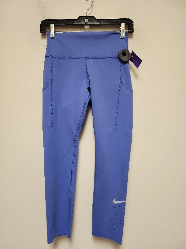 Easy-to-Wear Blue Athletic Leggings Nike Apparel, Size S