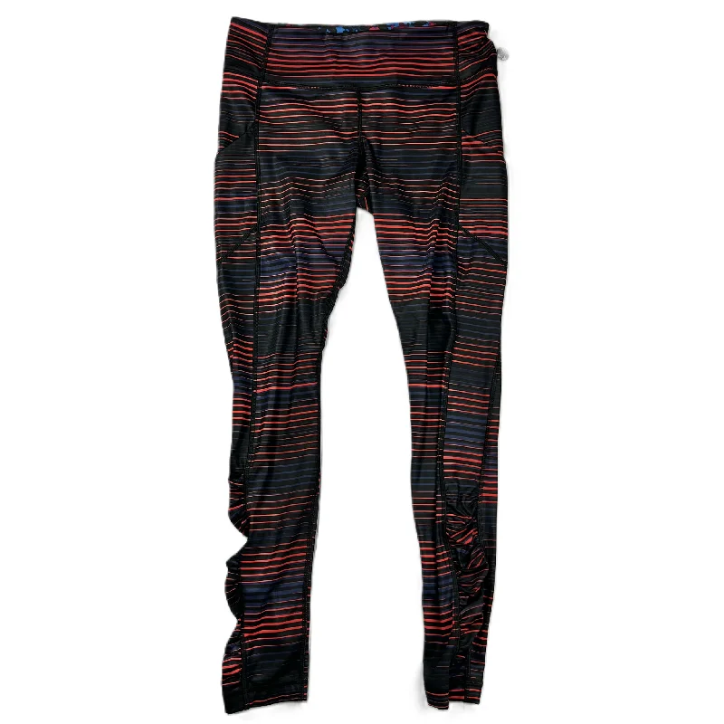 Slim Fit Striped Pattern Athletic Leggings By Lululemon, Size: 8