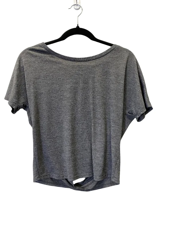 Casual Fit Wear Athletic Top Short Sleeve By Alo In Grey, Size: M