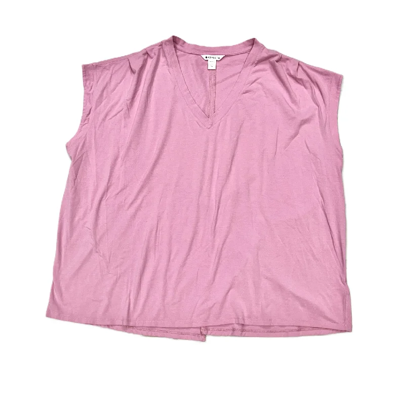Trendy Items Athletic Top Short Sleeve By Athleta In Pink, Size: 2x