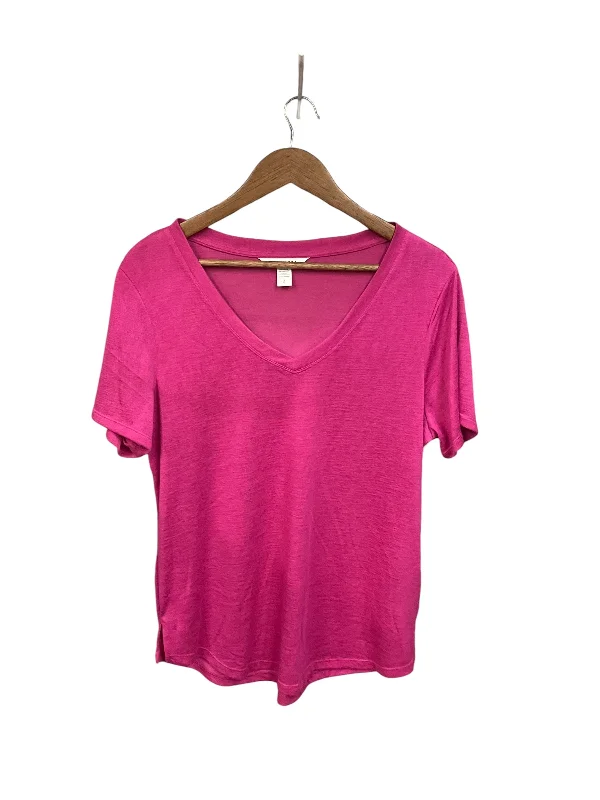 Timeless Style Athletic Top Short Sleeve By Athleta In Pink, Size: L