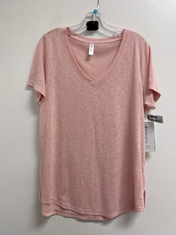 Street Charm Athletic Top Short Sleeve By Athleta In Pink, Size: L