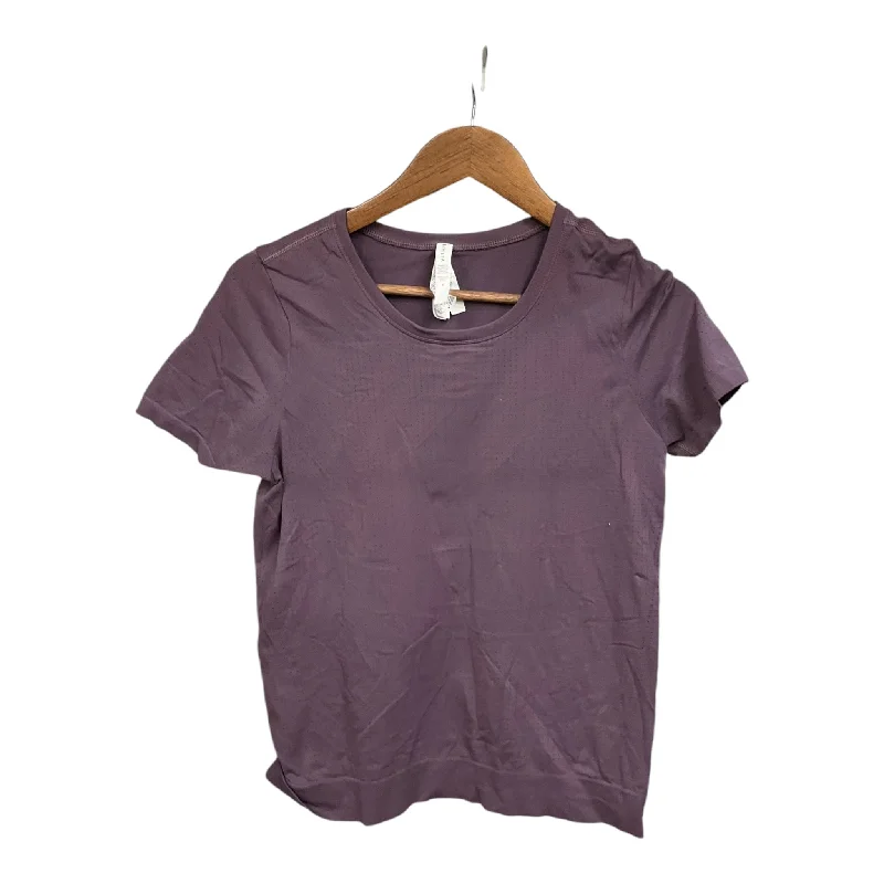 Sports And Leisure Athletic Top Short Sleeve By Athleta In Purple, Size: M