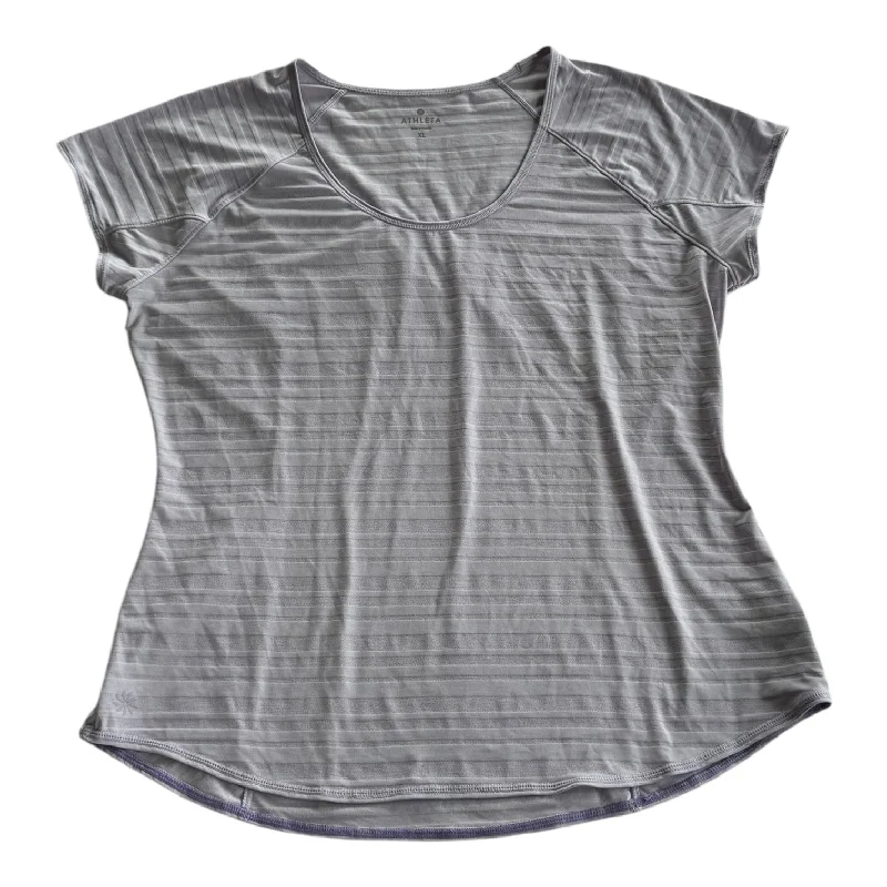 Cozy Layers Athletic Top Short Sleeve By Athleta In Purple, Size: Xl