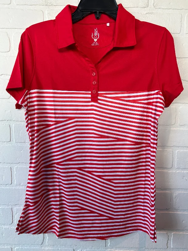 Comfort Fit Athletic Top Short Sleeve By C-Buk In Red & White, Size: M