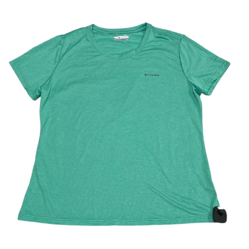 Advanced Design Athletic Top Short Sleeve By Columbia In Green, Size: L