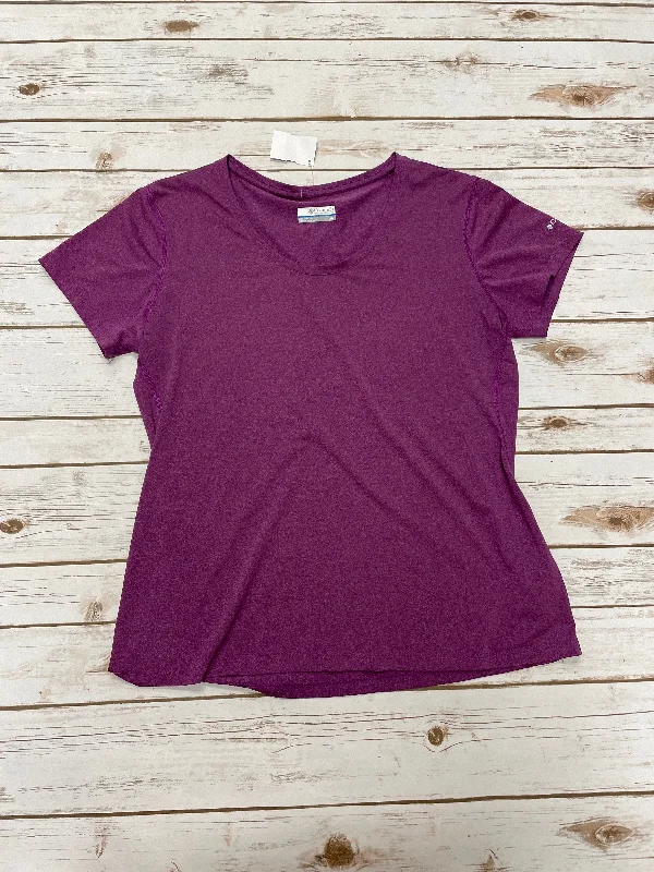 Classic Items Athletic Top Short Sleeve By Columbia In Purple, Size: L