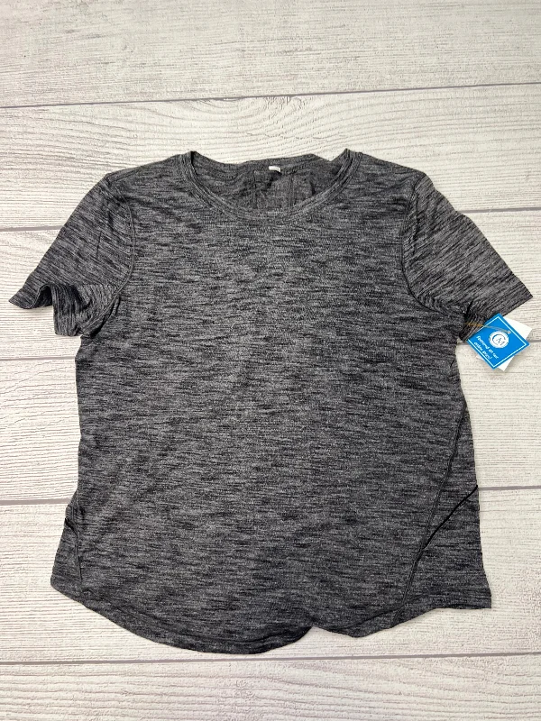 Cozy Look Athletic Top Short Sleeve By Lululemon In Grey, Size: S